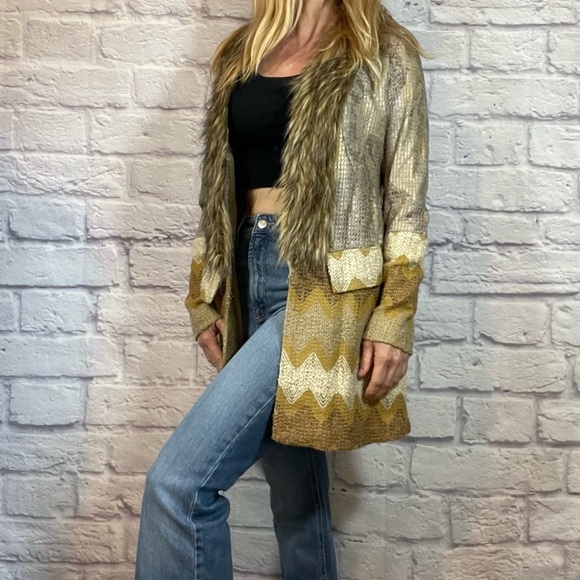 Gaby & Eden Jackets & Blazers - Gabby and Eden faux fur hippie coat/ jacket